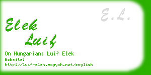 elek luif business card